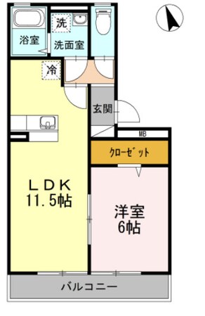 リーベA棟の物件間取画像